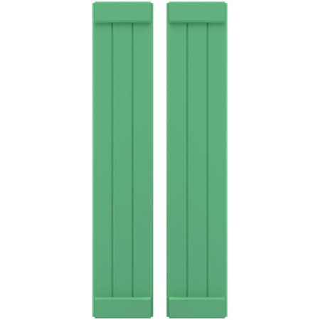 Ekena Millwork Americraft 3-Board Exterior Wood Joined Board-n-Batten Shutters w/ End Batten, ARW103BB311X81LPH, PR ARW103BB311X81LPH